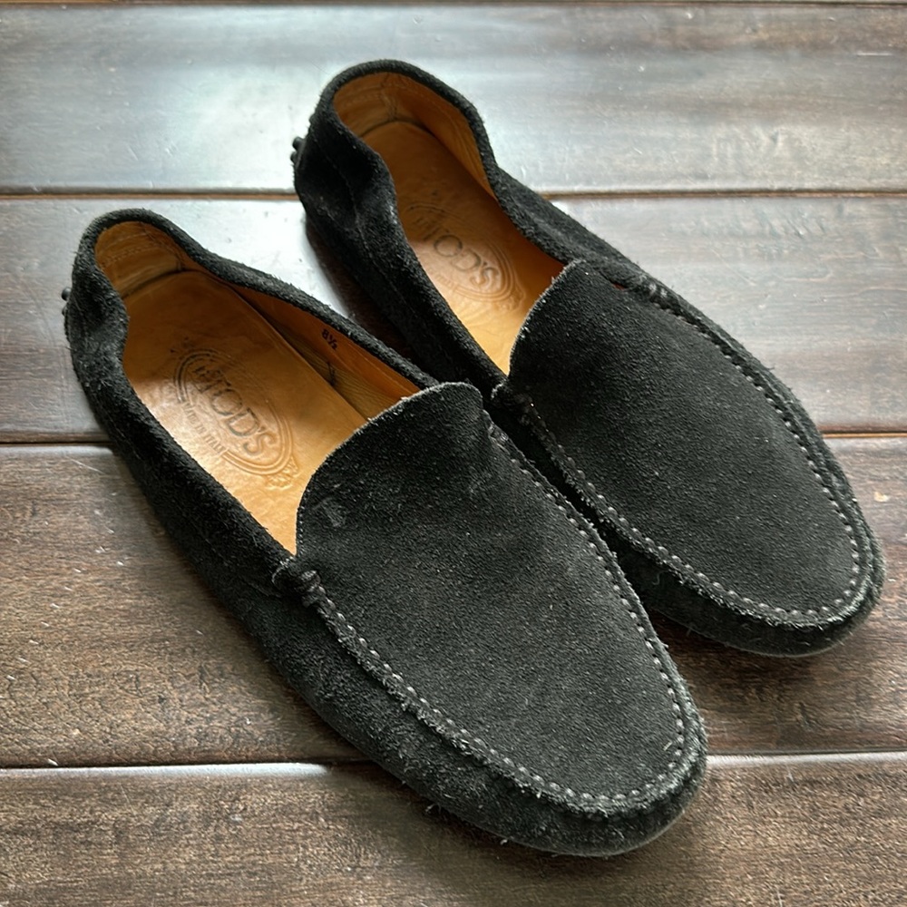 Tod's Black Suede Loafers sz. 8.5 Mens / 10 Women’s